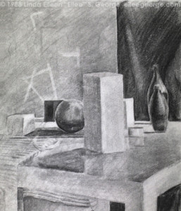 Form still life, shaded, student work