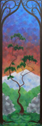 "Summer" © 2014 L. Eileen S. George a.k.a. "Eilee" George - part of a series of the Four Seasons, 36"h x 12"w; acrylic on canvas. Original and some prints available by custom order. Digital image of original acrylic painting by Linda Eileen S. George a.k.a. "Eilee" George entitled "Summer" - part of a series of the Four Seasons, 36"h x 12"w